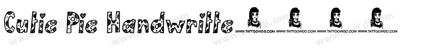 Cutie Pie Handwritte字体转换